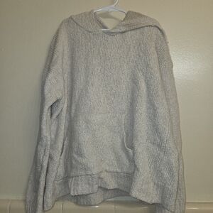 Cozy Gray Hooded Sweater